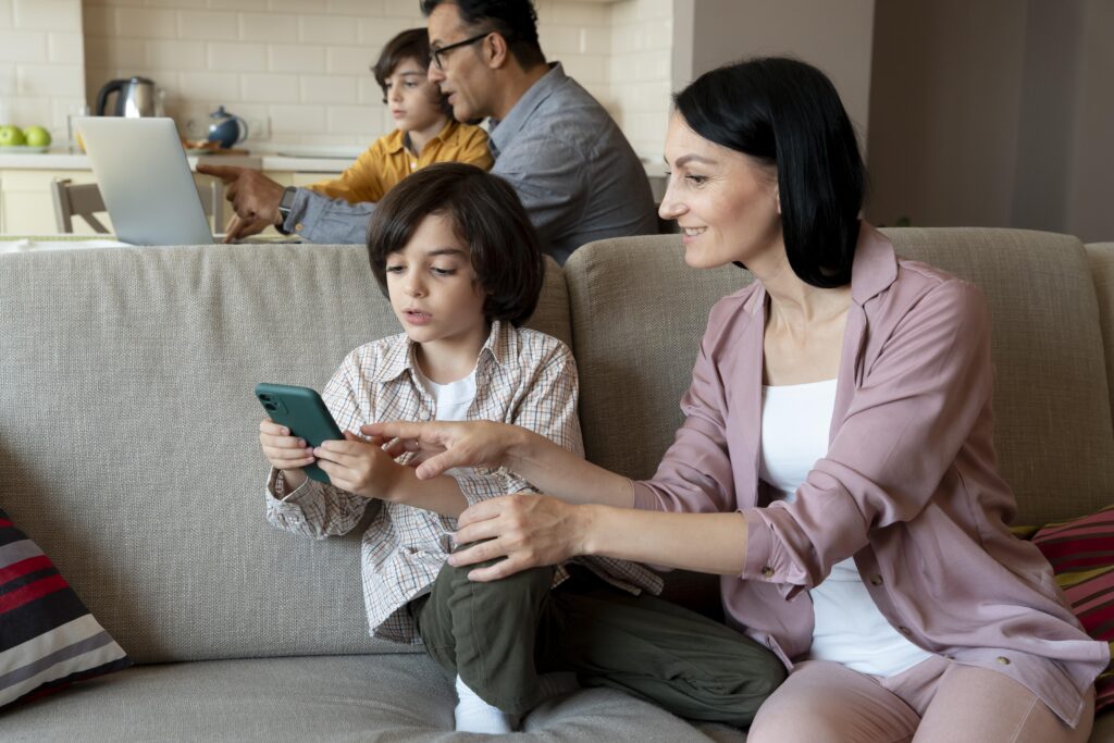 Mother Wanting Watch What Her Son is Playing