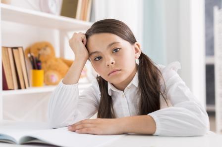 Tired Schoolgirls worried about Result