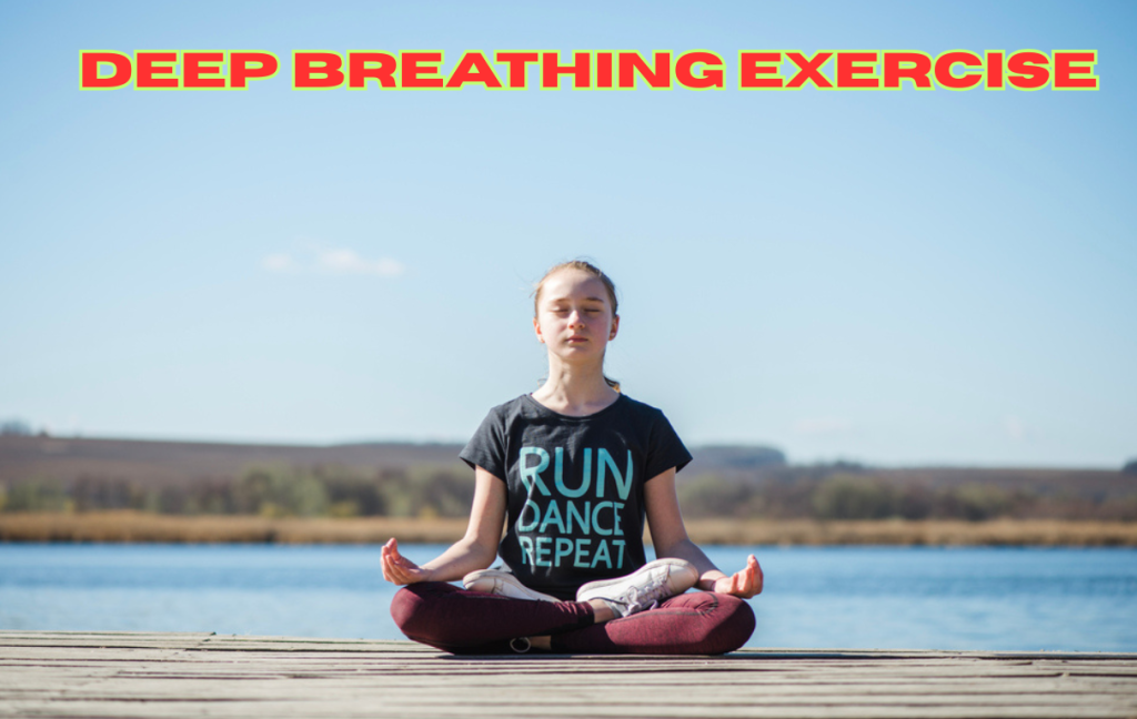 Deep Breathing Exercise by Teenager